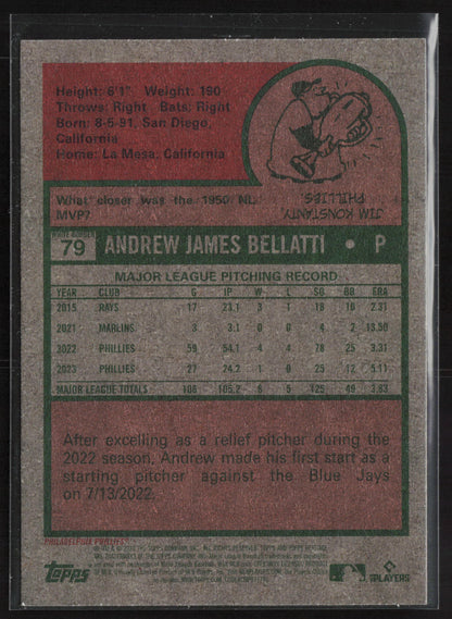 2024 Topps Heritage #79 Andrew Bellatti Black Border