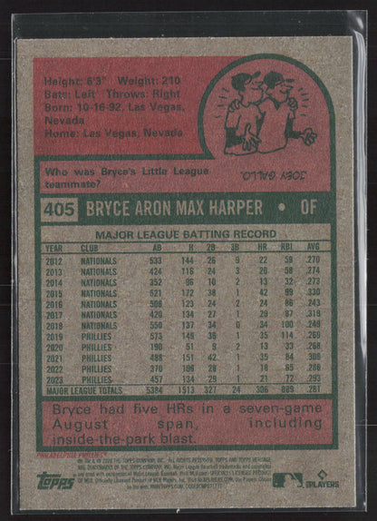 2024 Topps Heritage #405 Bryce Harper