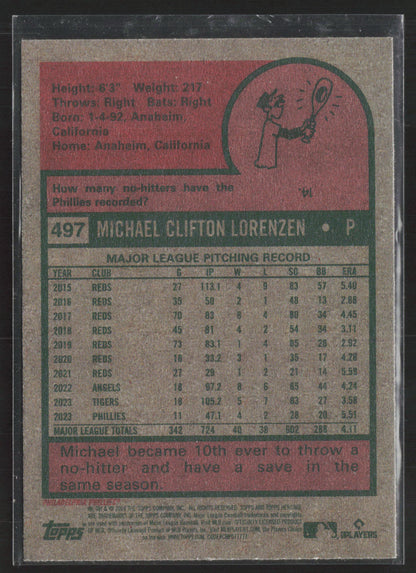 2024 Topps Heritage #497 Michael Lorenzen