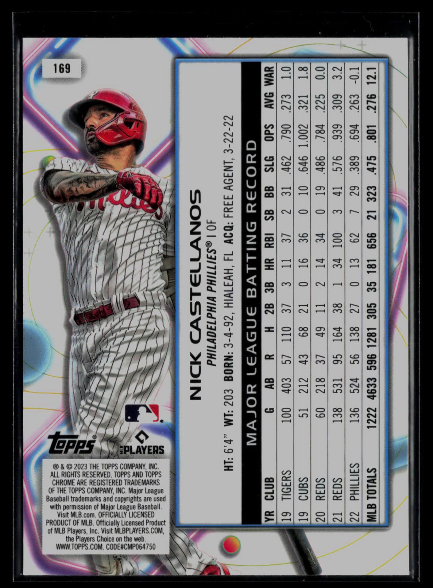 2023 Topps Cosmic Chrome #169 Nick Castellanos