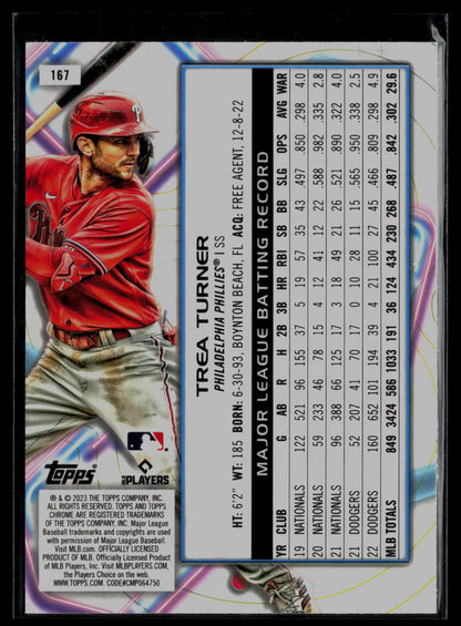 2023 Topps Cosmic Chrome #167 Trea Turner