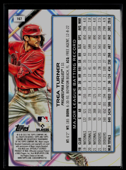 2023 Topps Cosmic Chrome #167 Trea Turner