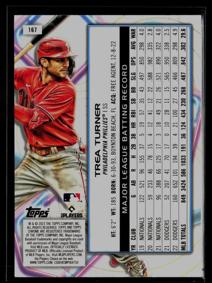 2023 Topps Cosmic Chrome #167 Trea Turner