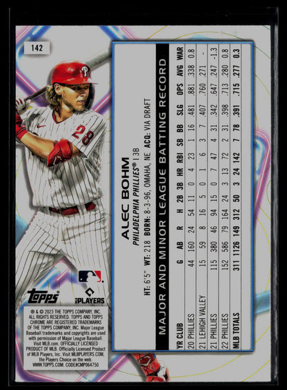 2023 Topps Cosmic Chrome #142 Alec Bohm