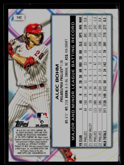 2023 Topps Cosmic Chrome #142 Alec Bohm