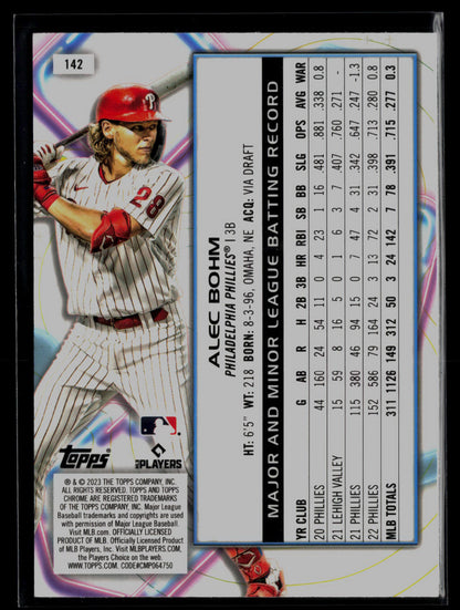 2023 Topps Cosmic Chrome #142 Alec Bohm