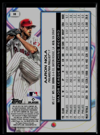 2023 Topps Cosmic Chrome #88 Aaron Nola