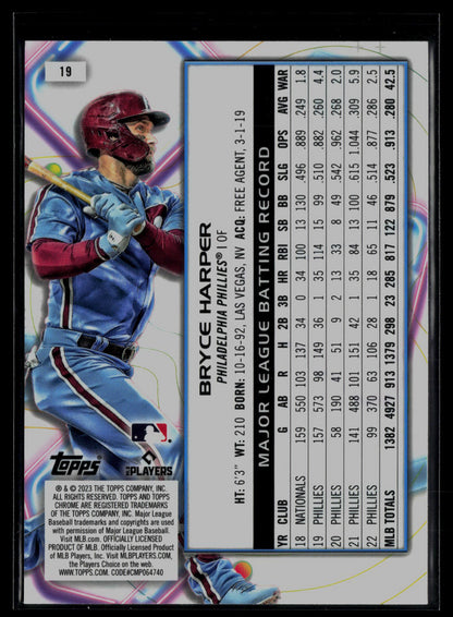 2023 Topps Cosmic Chrome #19 Bryce Harper