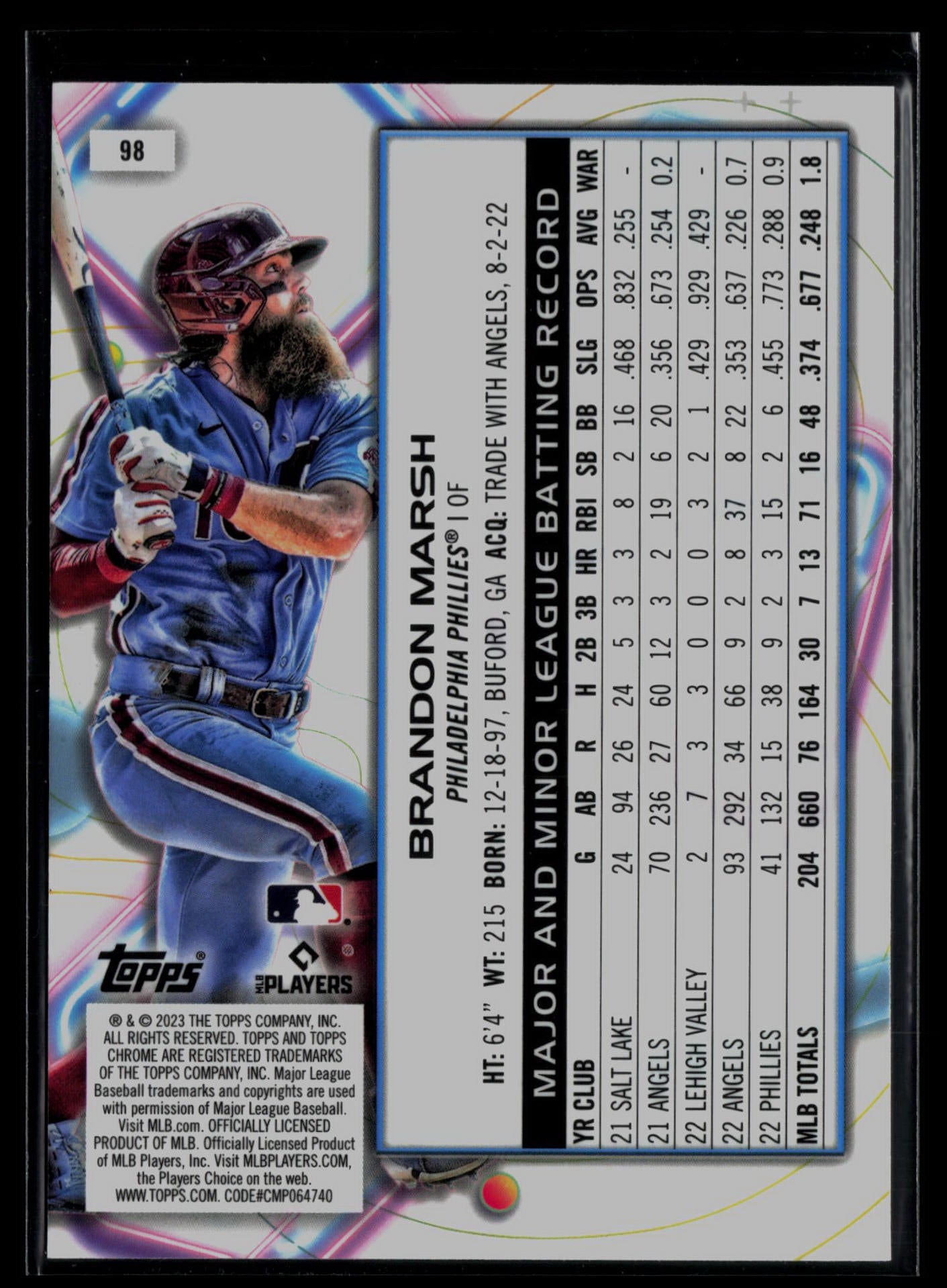 2023 Topps Cosmic Chrome #98 Brandon Marsh