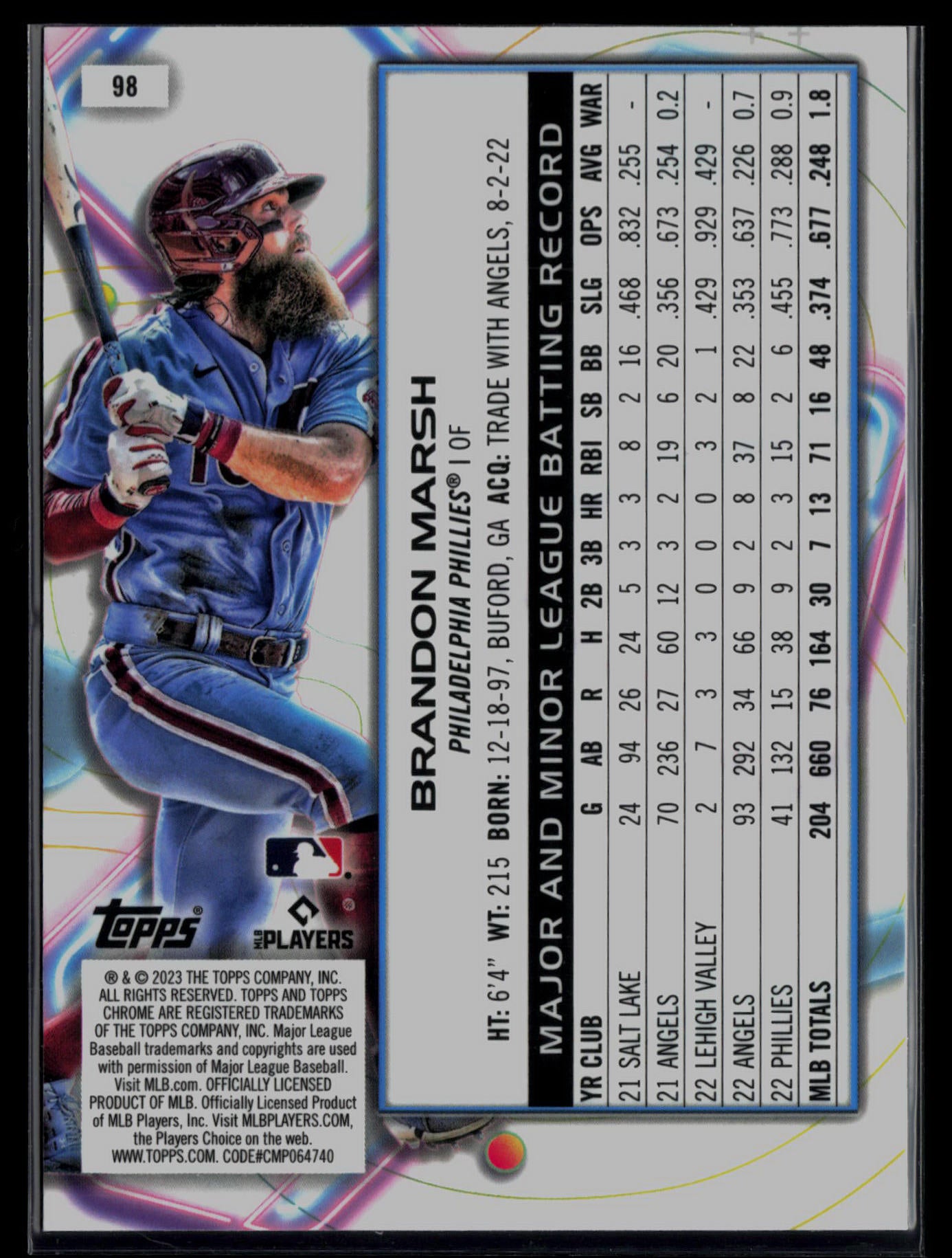 2023 Topps Cosmic Chrome #98 Brandon Marsh