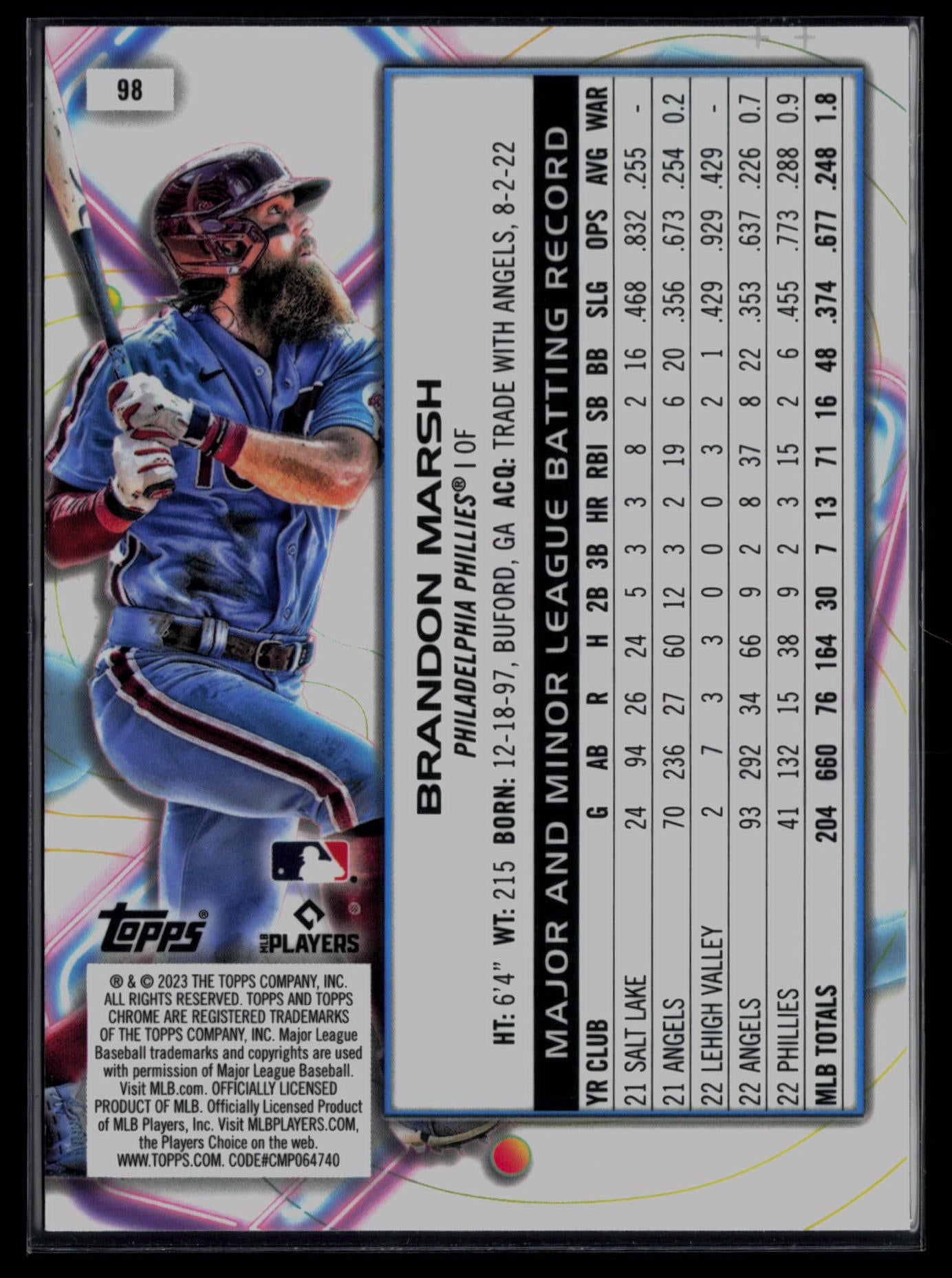 2023 Topps Cosmic Chrome #98 Brandon Marsh