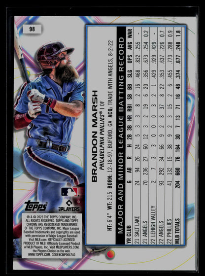 2023 Topps Cosmic Chrome #98 Brandon Marsh