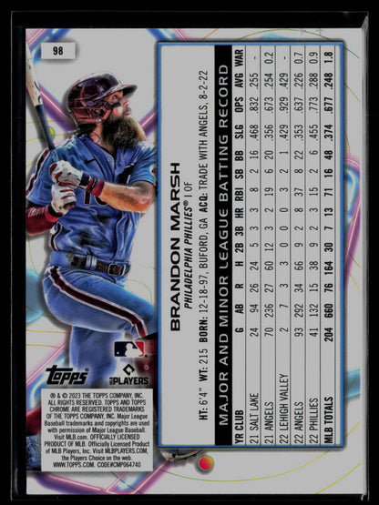 2023 Topps Cosmic Chrome #98 Brandon Marsh