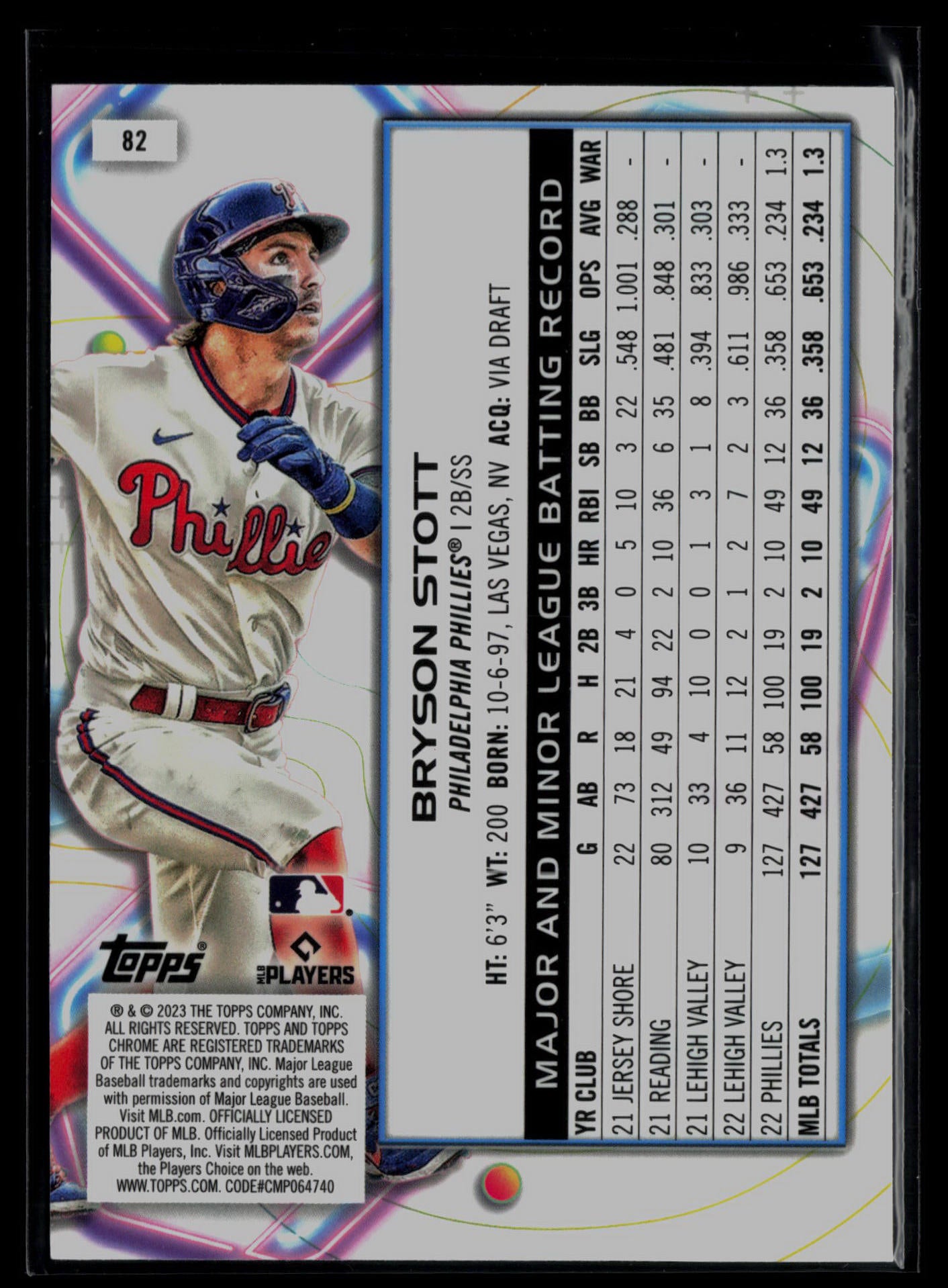 2023 Topps Cosmic Chrome #82 Bryson Stott