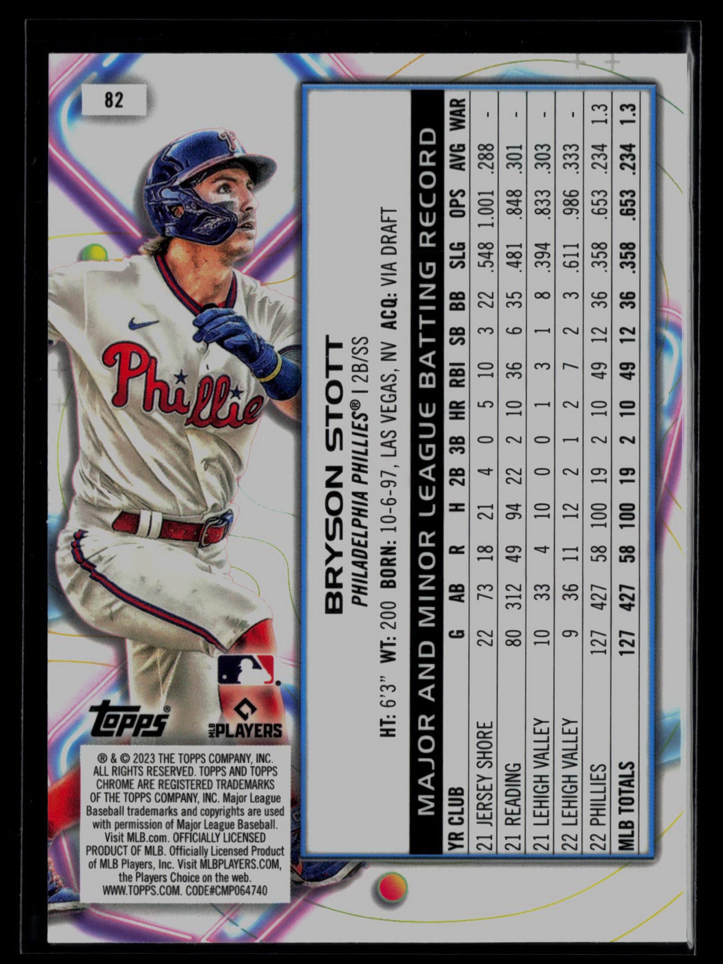 2023 Topps Cosmic Chrome #82 Bryson Stott