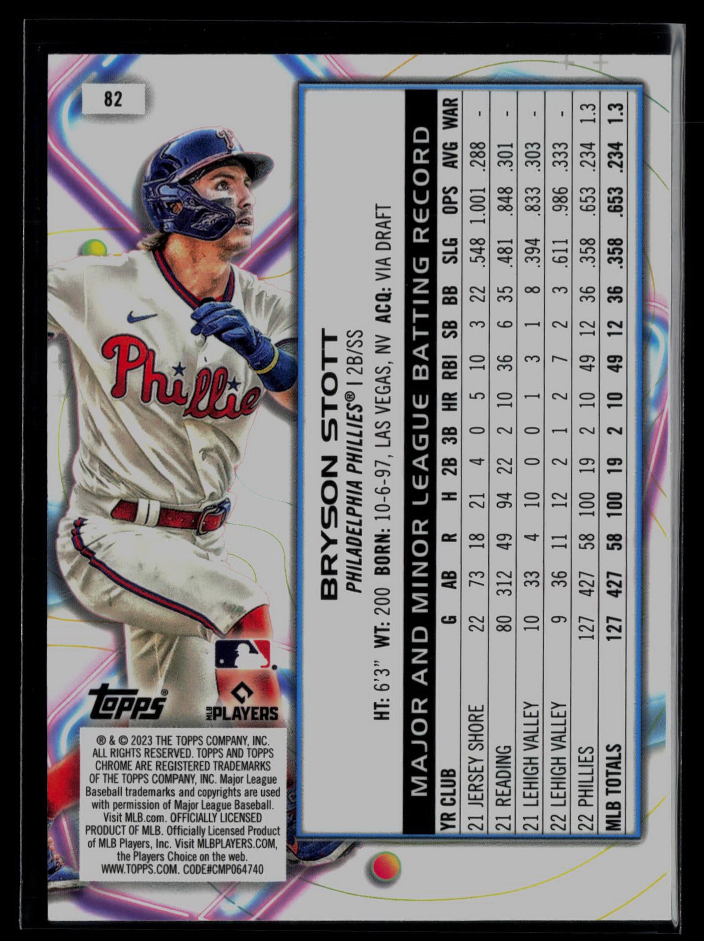 2023 Topps Cosmic Chrome #82 Bryson Stott