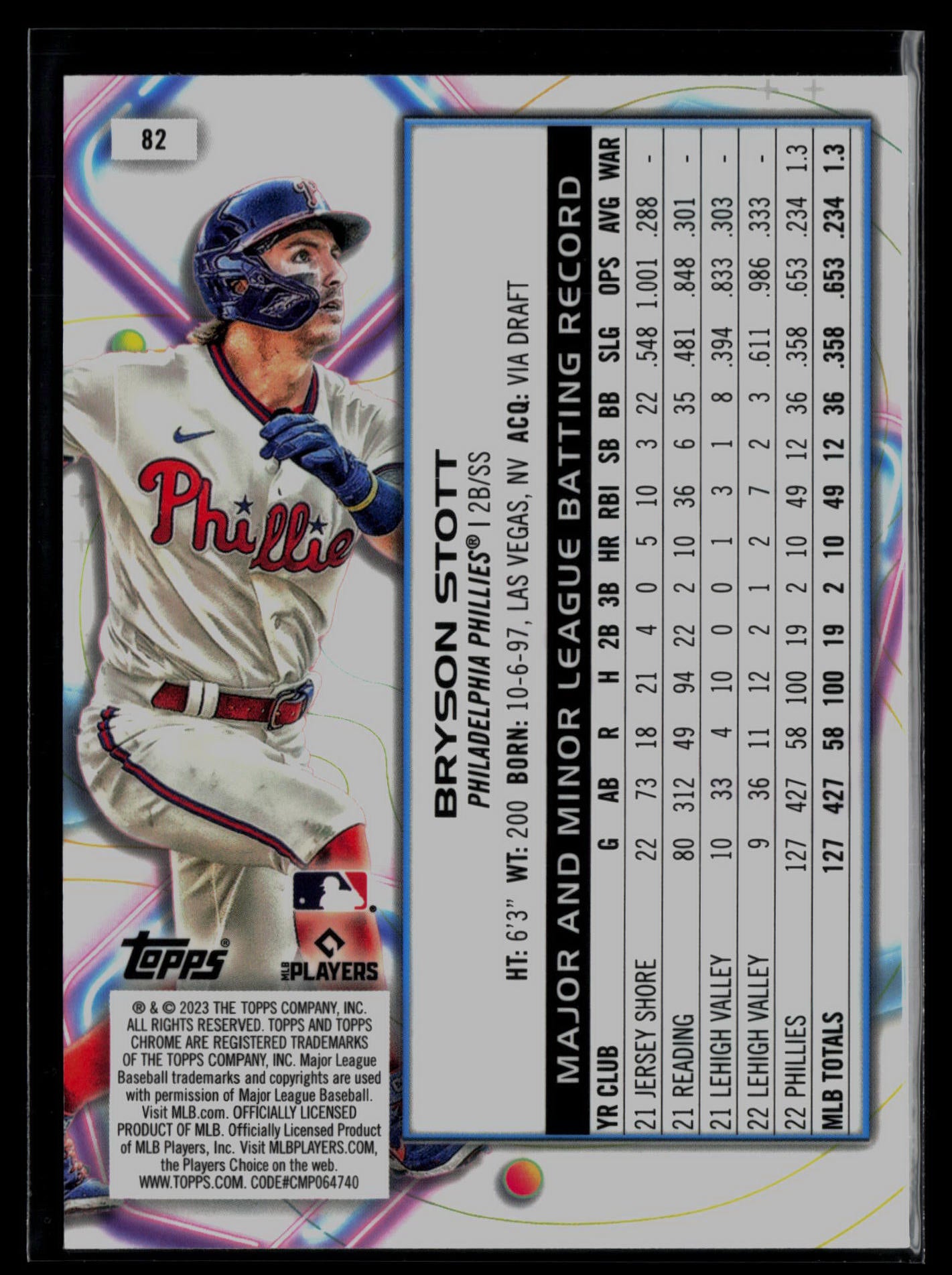 2023 Topps Cosmic Chrome #82 Bryson Stott