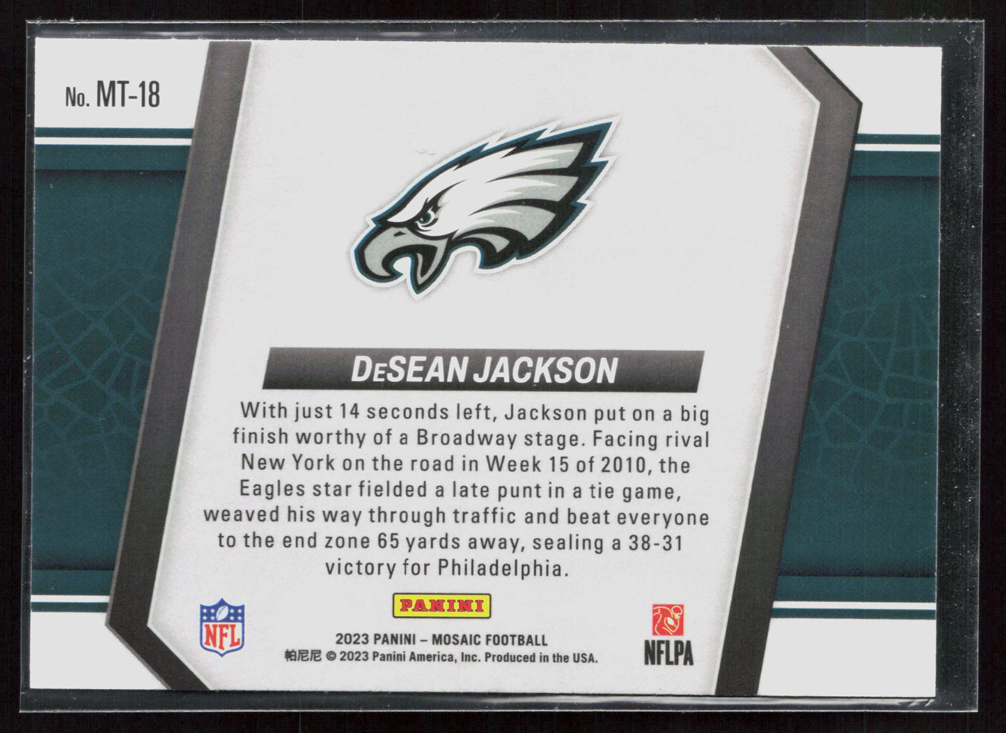 2023 Panini Mosaic #MT-18 DeSean Jackson Moments in Time Mosaic