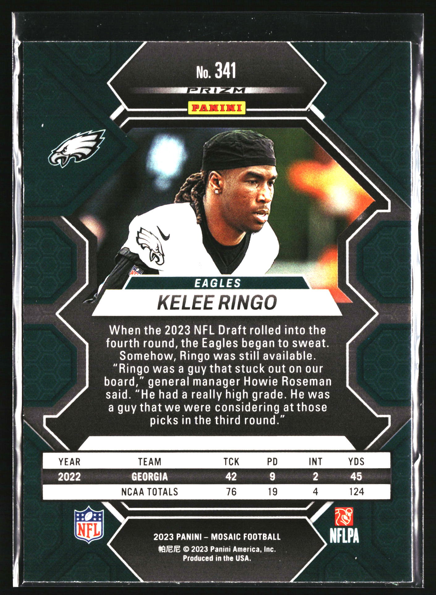 2023 Panini Mosaic #341 Kelee Ringo Green Mosaic