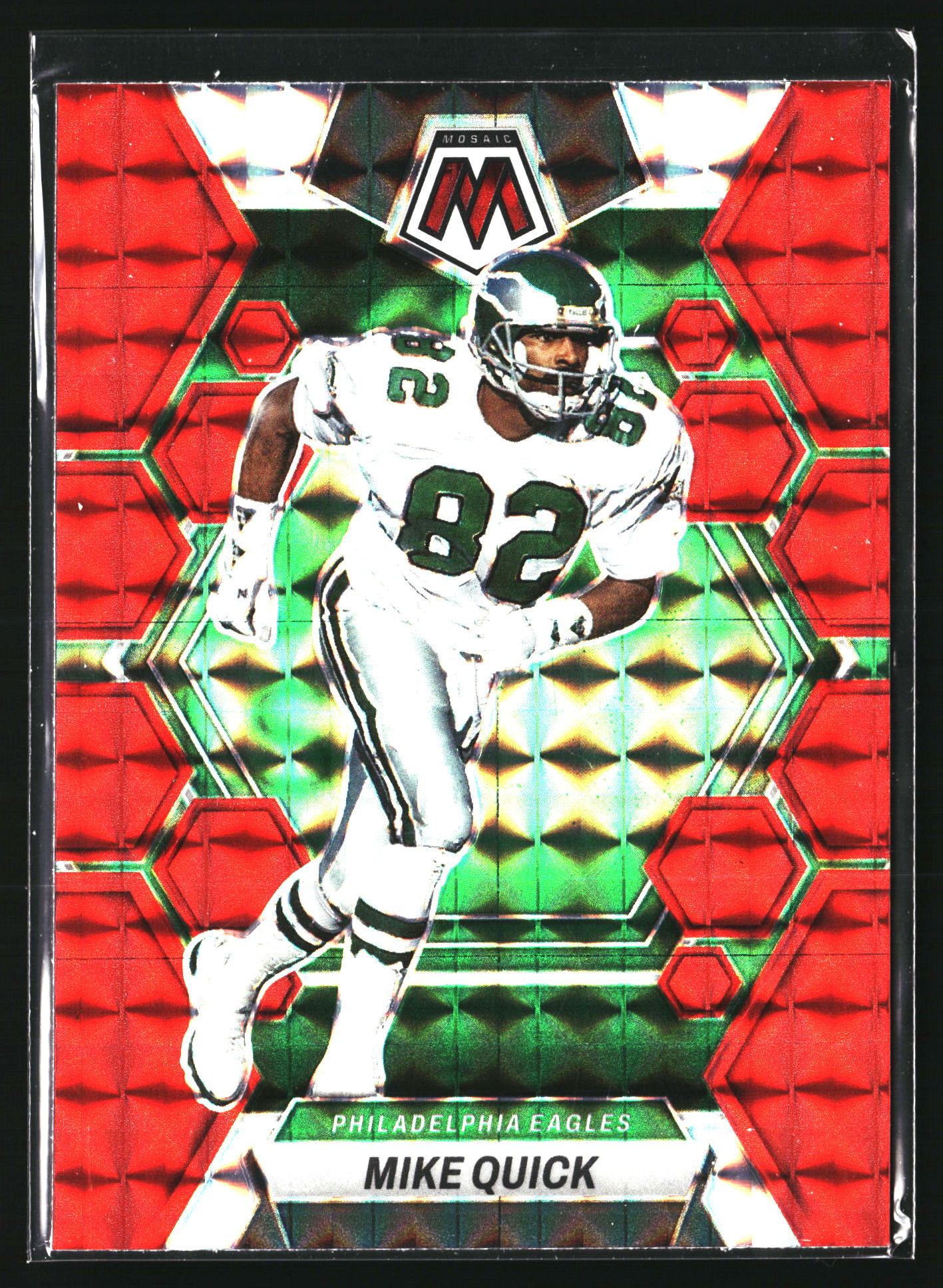 2023 Panini Mosaic #200 Mike Quick Red Mosaic