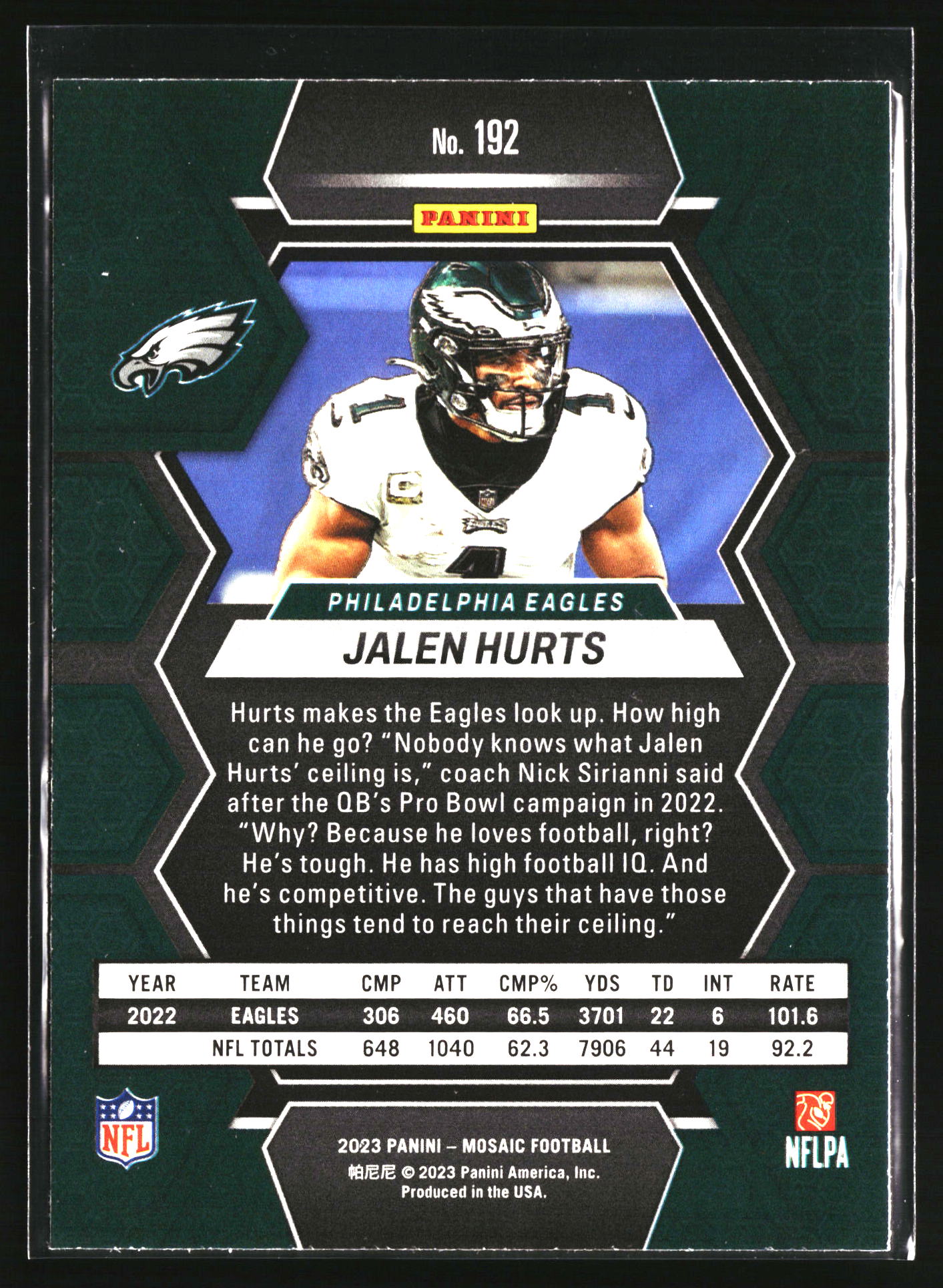 2023 Panini Mosaic #192 Jalen Hurts