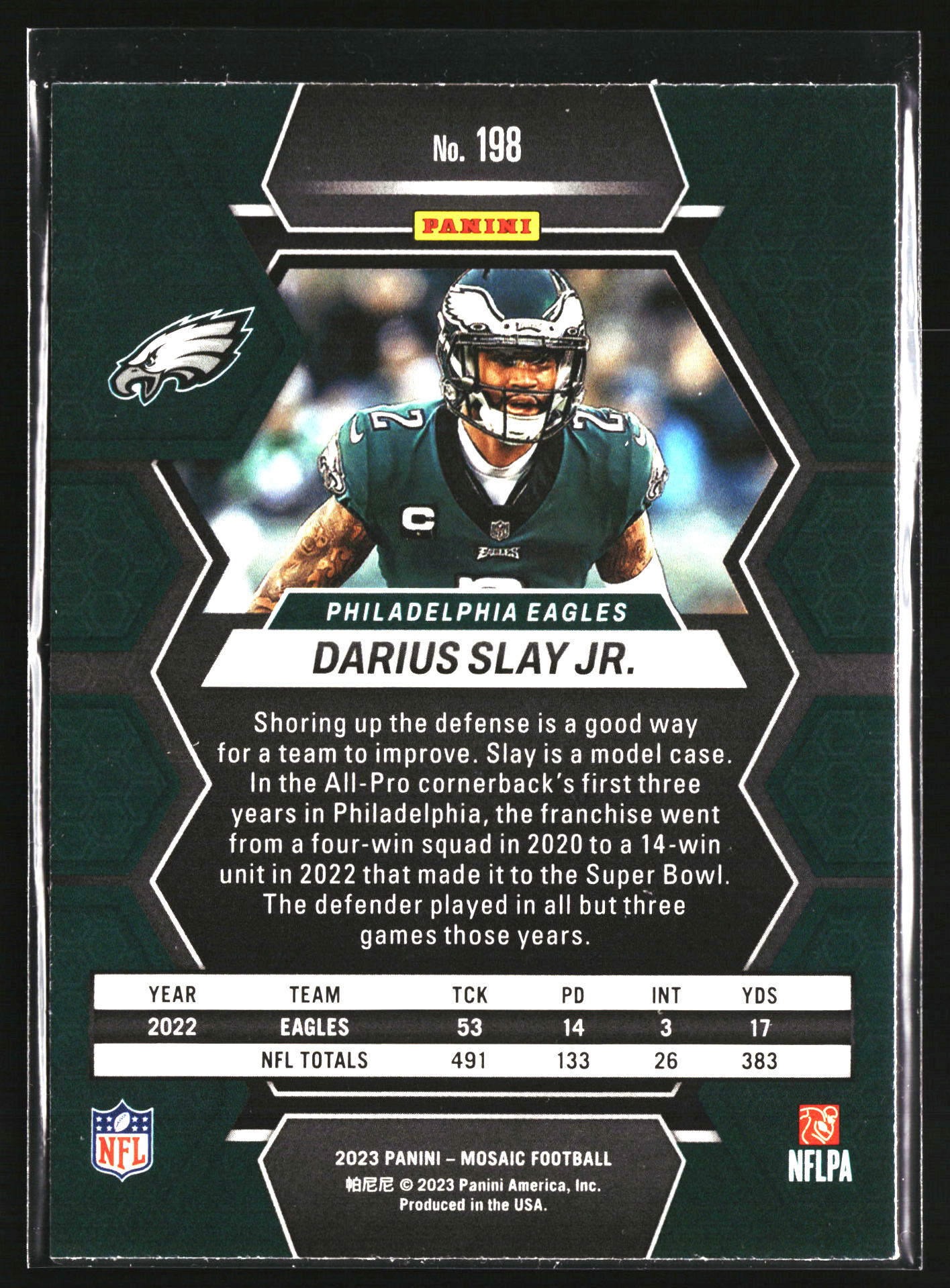 2023 Panini Mosaic #198 Darius Slay Jr.