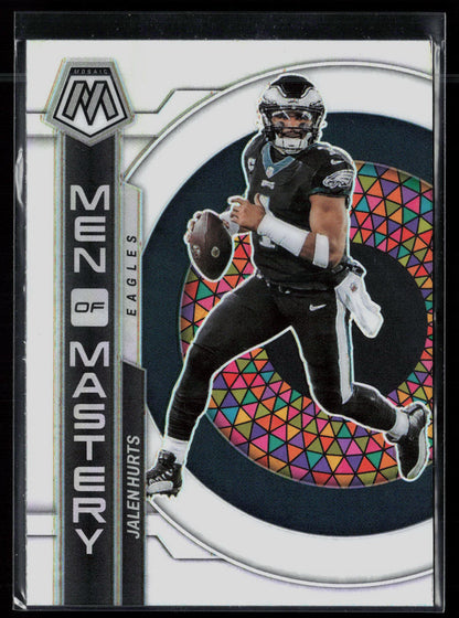 2023 Panini Mosaic #MM-2 Jalen Hurts Men of Mastery No Huddle Silver