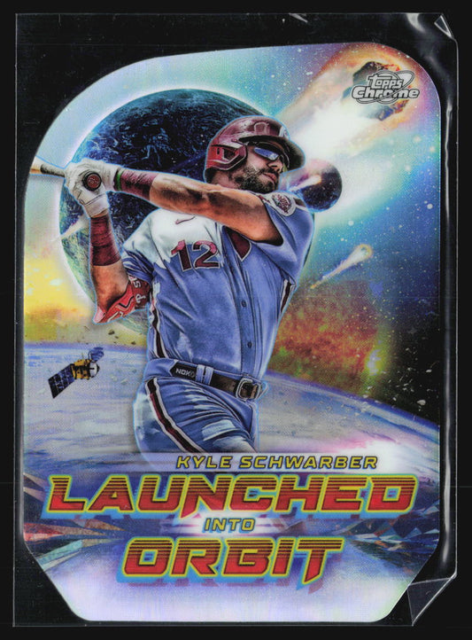 2023 Topps Cosmic Chrome #LIO-12 Kyle Schwarber Launched Into Orbit