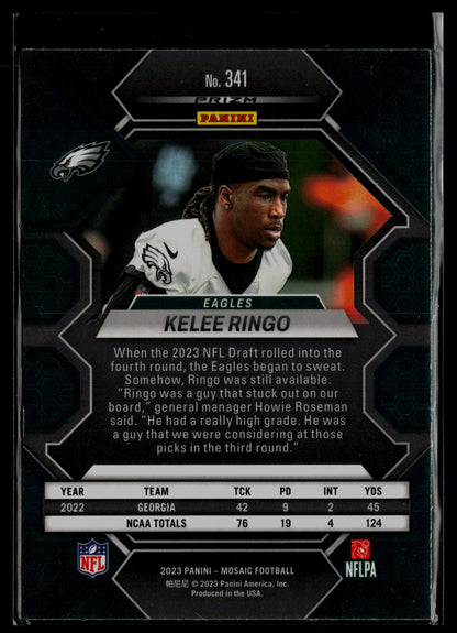 2023 Panini Mosaic #341 Kelee Ringo Reactive Blue Mosaic