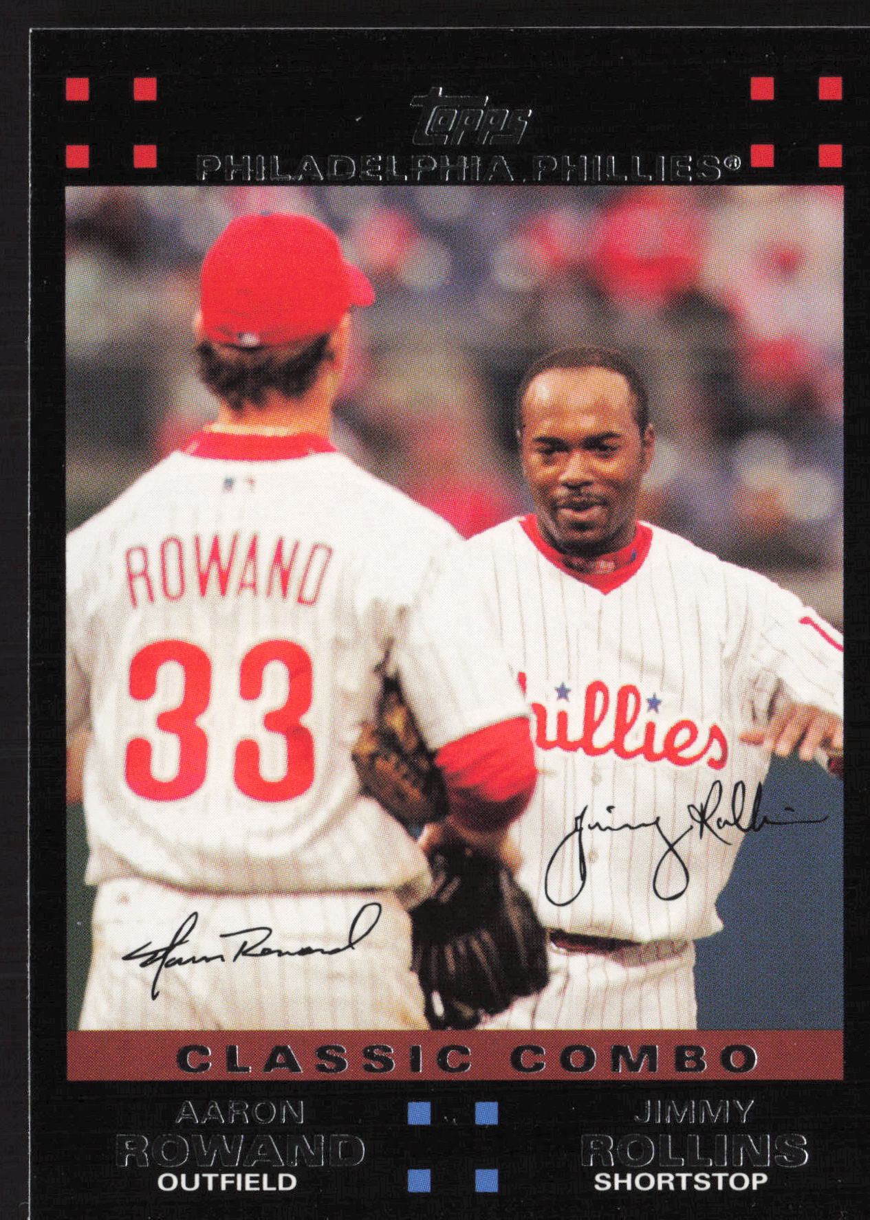 2007 Topps #658 Classic Combo (Aaron Rowand / Jimmy Rollins)