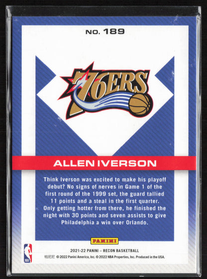 2021-22 Panini Recon #189 Allen Iverson