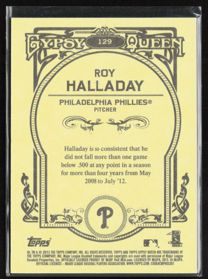 2013 Topps Gypsy Queen #129 Roy Halladay Framed White