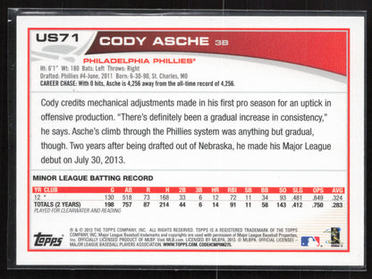 2013 Topps Update #US71 Cody Asche