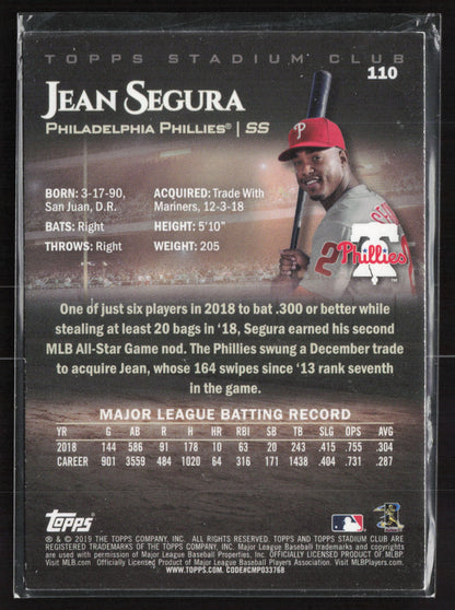 2019 Stadium Club #110 Jean Segura