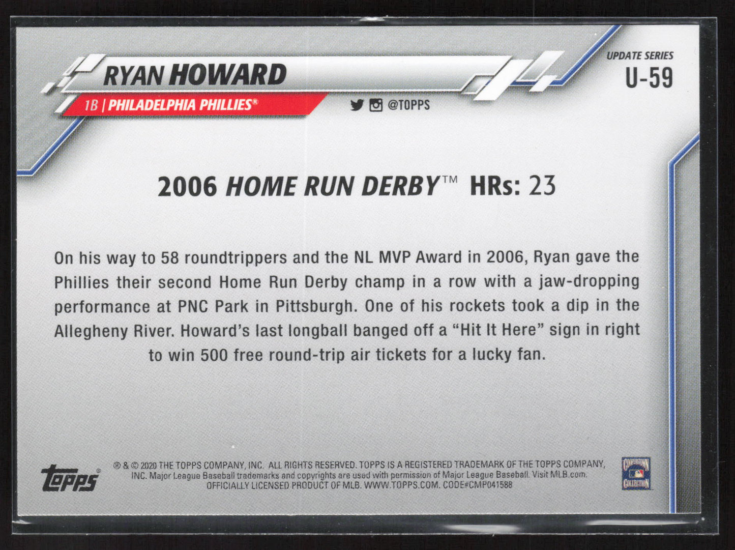 2020 Topps Update #U-59 Ryan Howard