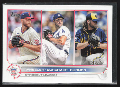 2022 Topps 1st Edition #127 NL Strikeout Leaders