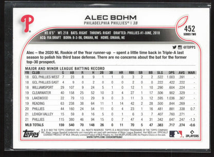 2022 Topps #452 Alec Bohm