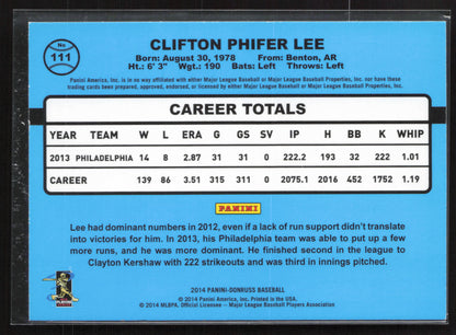 2014 Donruss #111 Cliff Lee