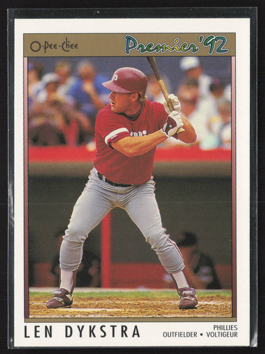 1992 O-Pee-Chee Premier #184 Len Dykstra