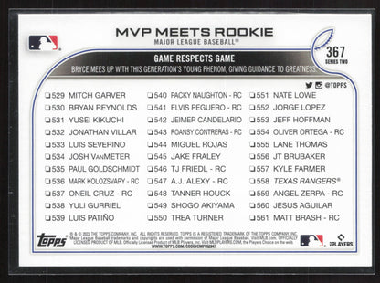 2022 Topps #367 MVP Meets Rookie