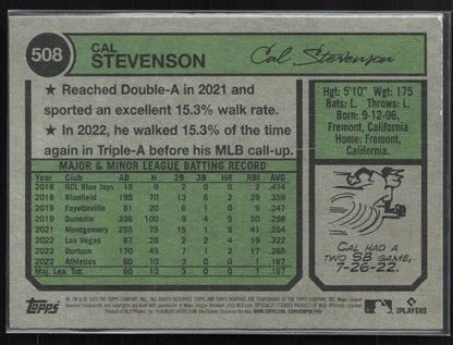 2023 Topps Heritage #508 Cal Stevenson