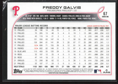 2022 Topps 1st Edition #67 Freddy Galvis