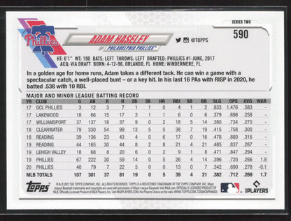 2021 Topps #590 Adam Haseley