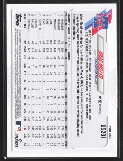 2021 Topps Update #US201 Brad Miller