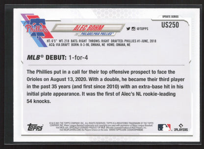 2021 Topps Update #US250 Alec Bohm