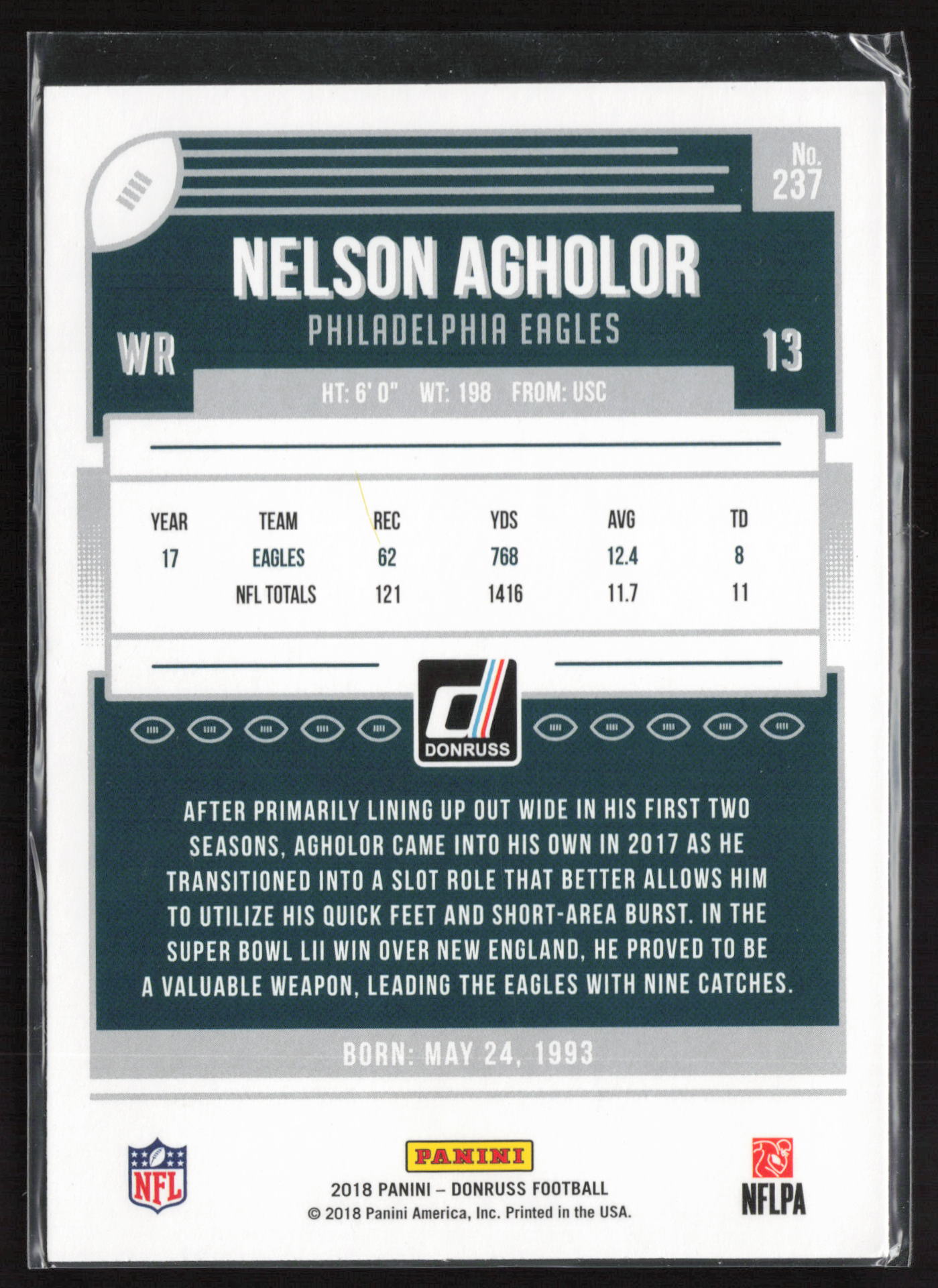 2018 Donruss #237 Nelson Agholor