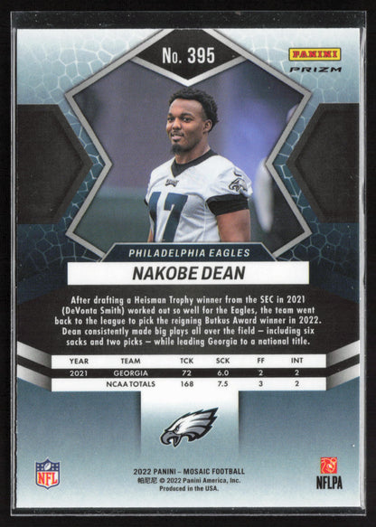 2022 Panini Mosaic #395 Nakobe Dean Mosaic