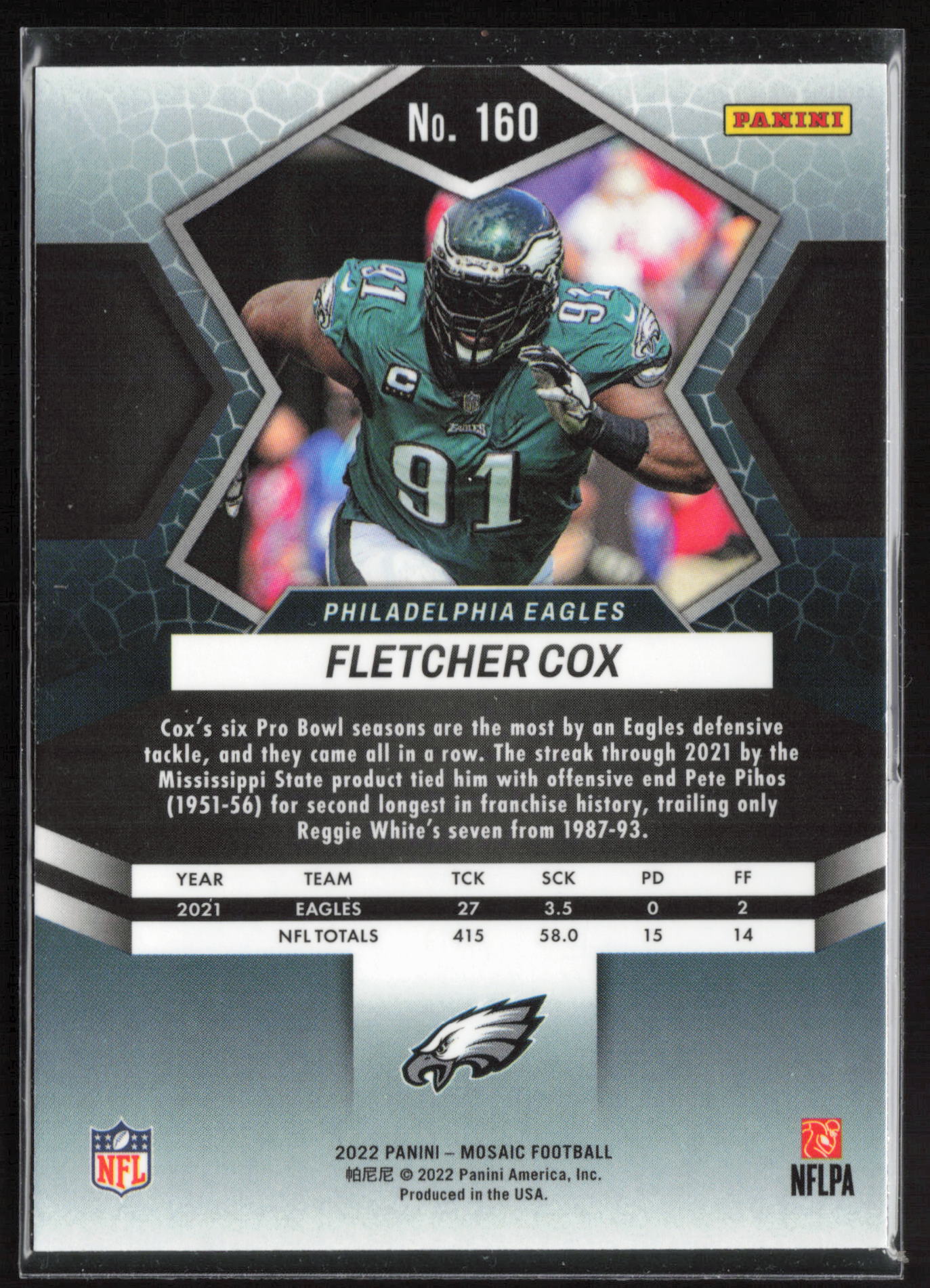 2022 Panini Mosaic #160 Fletcher Cox