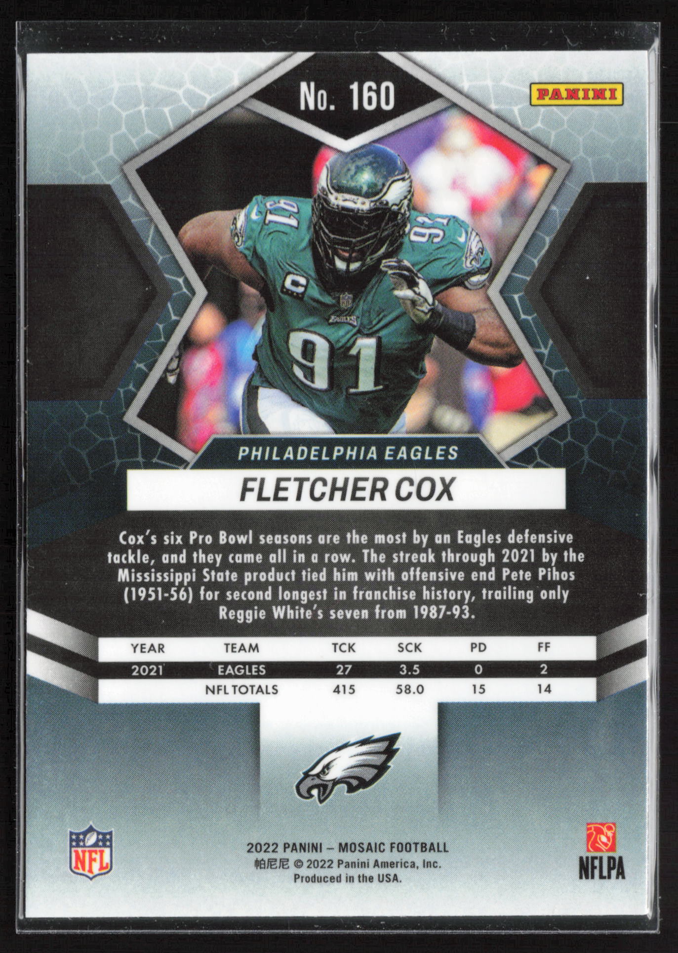 2022 Panini Mosaic #160 Fletcher Cox