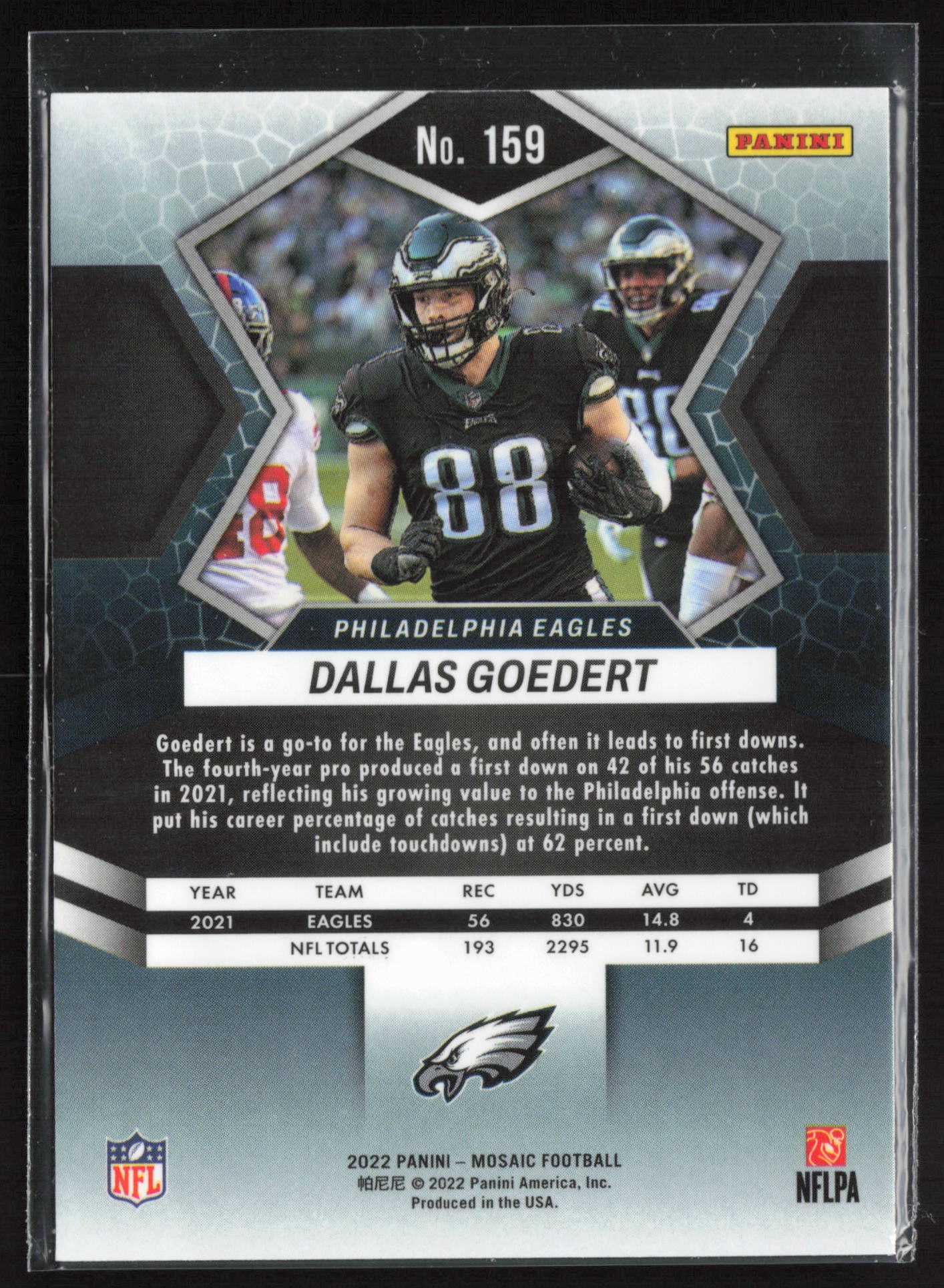 2022 Panini Mosaic #159 Dallas Goedert